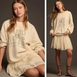 Pilcro Sweatshirt Twofer Mini Dress